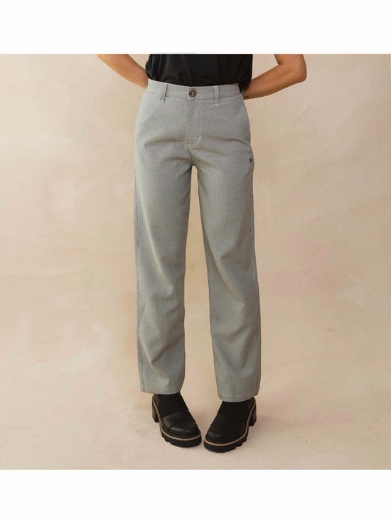Albion Pants - NWT Albion Sz M Tuxedo Pants, Green and Black Houndstooth Micro-Pattern Chinos